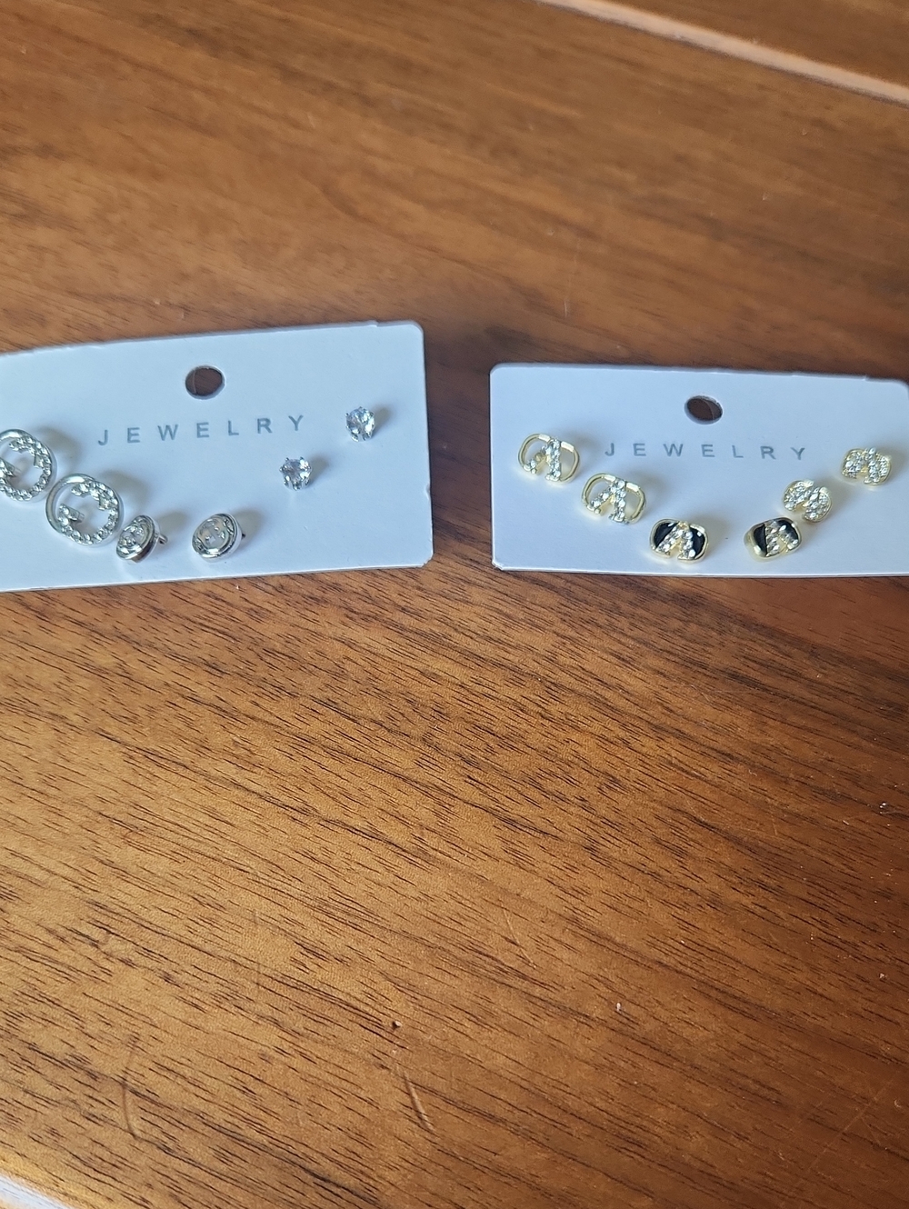 6 Pairs Fashion Jewelry Gold and Silver Stud Earring Sets